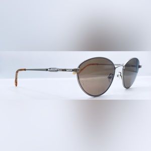 Vintage Eye Q Silver Gray Oval Sunglasses Frames Only